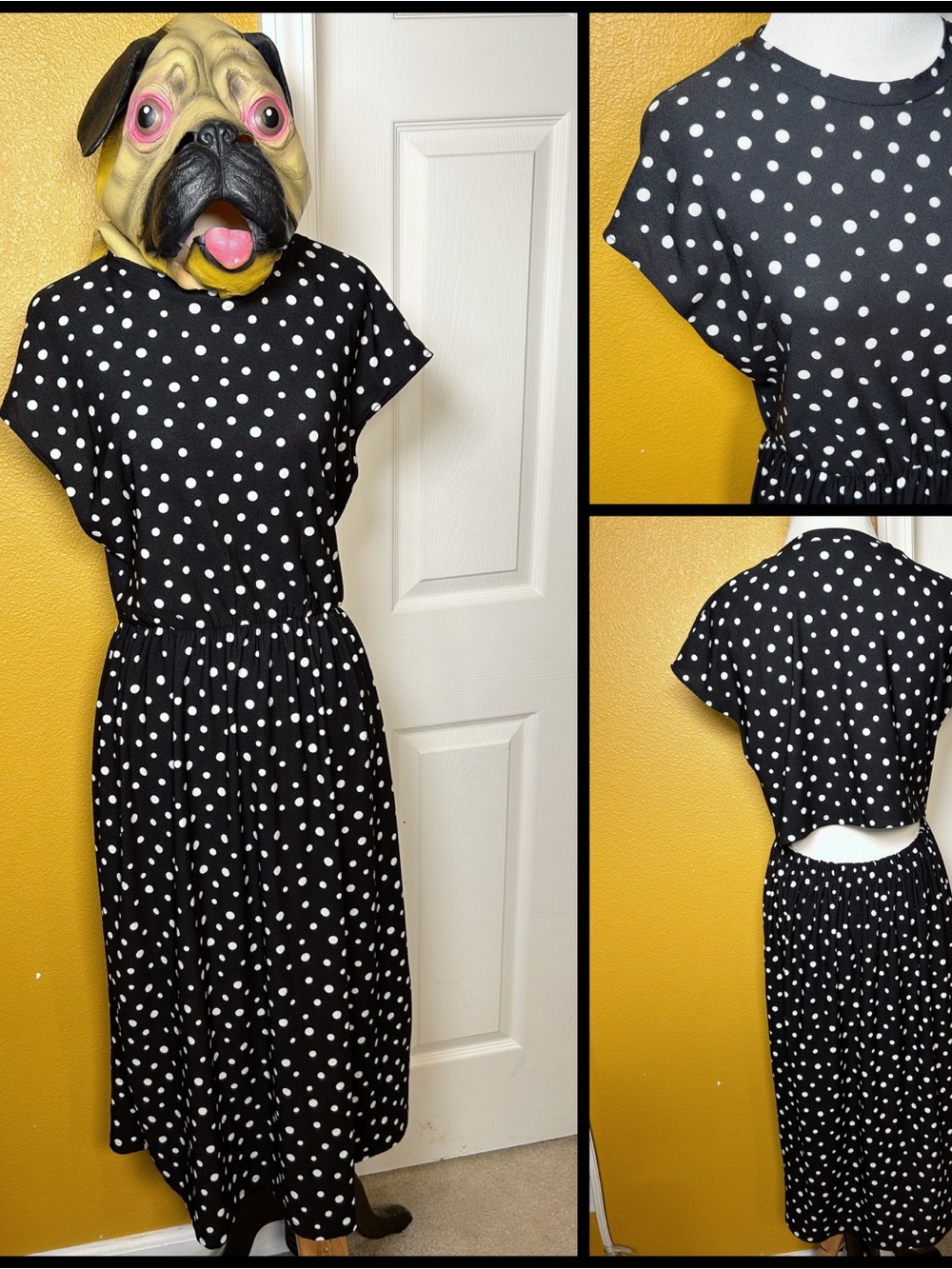 Rad Chick, WEDNESDAY’S GIRL, open back polka dot dress!!